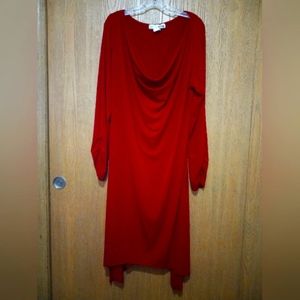 Necessary Objects Red Bamboo Neck Dress